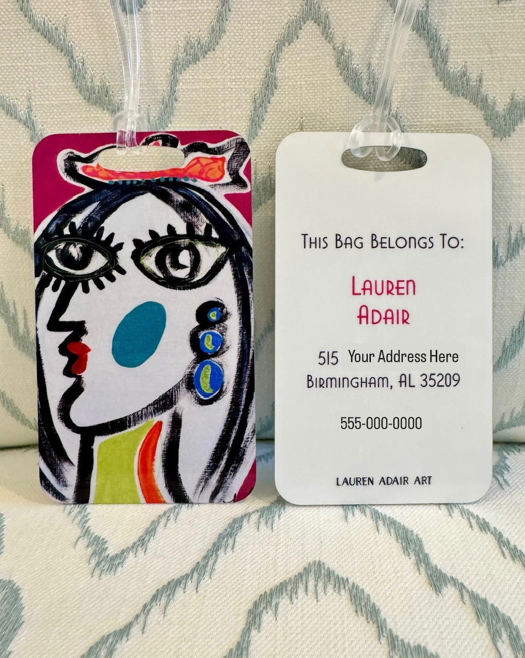 Funky Face Luggage Tag - Design 1