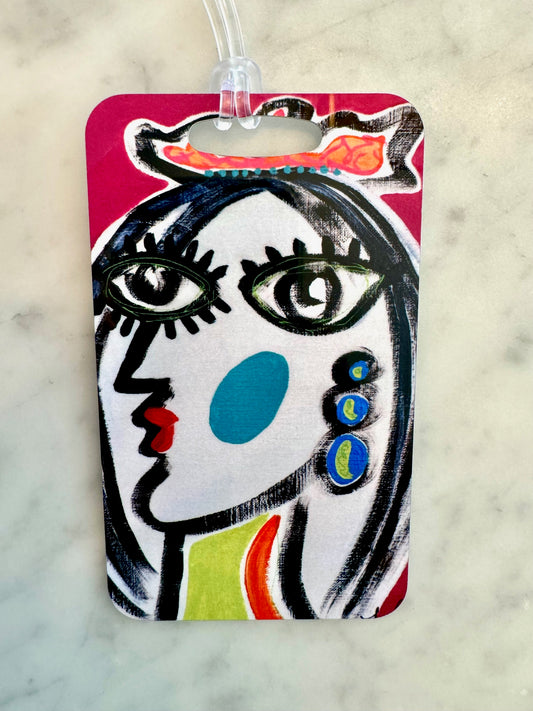 Funky Face Luggage Tag - Design 1